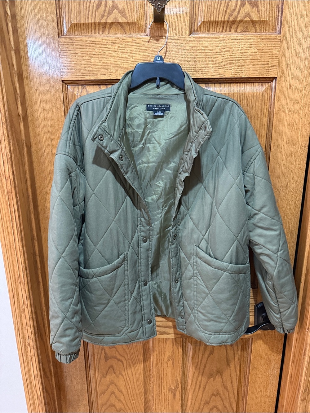 Social Standard by Sanctuary Olive Green Quilted Jacket. Like new